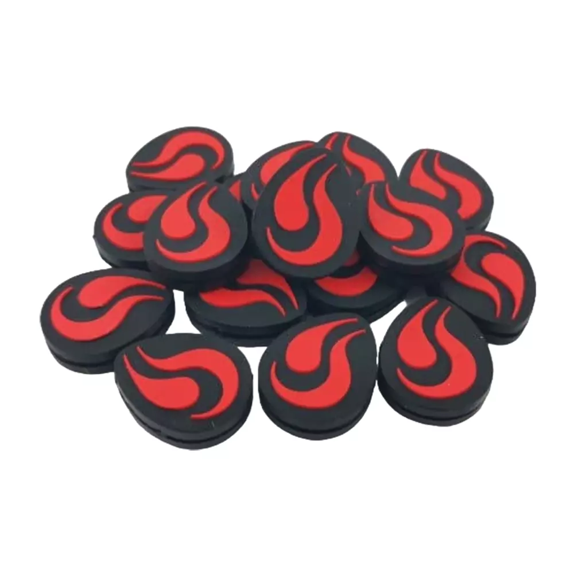 Black with red flame