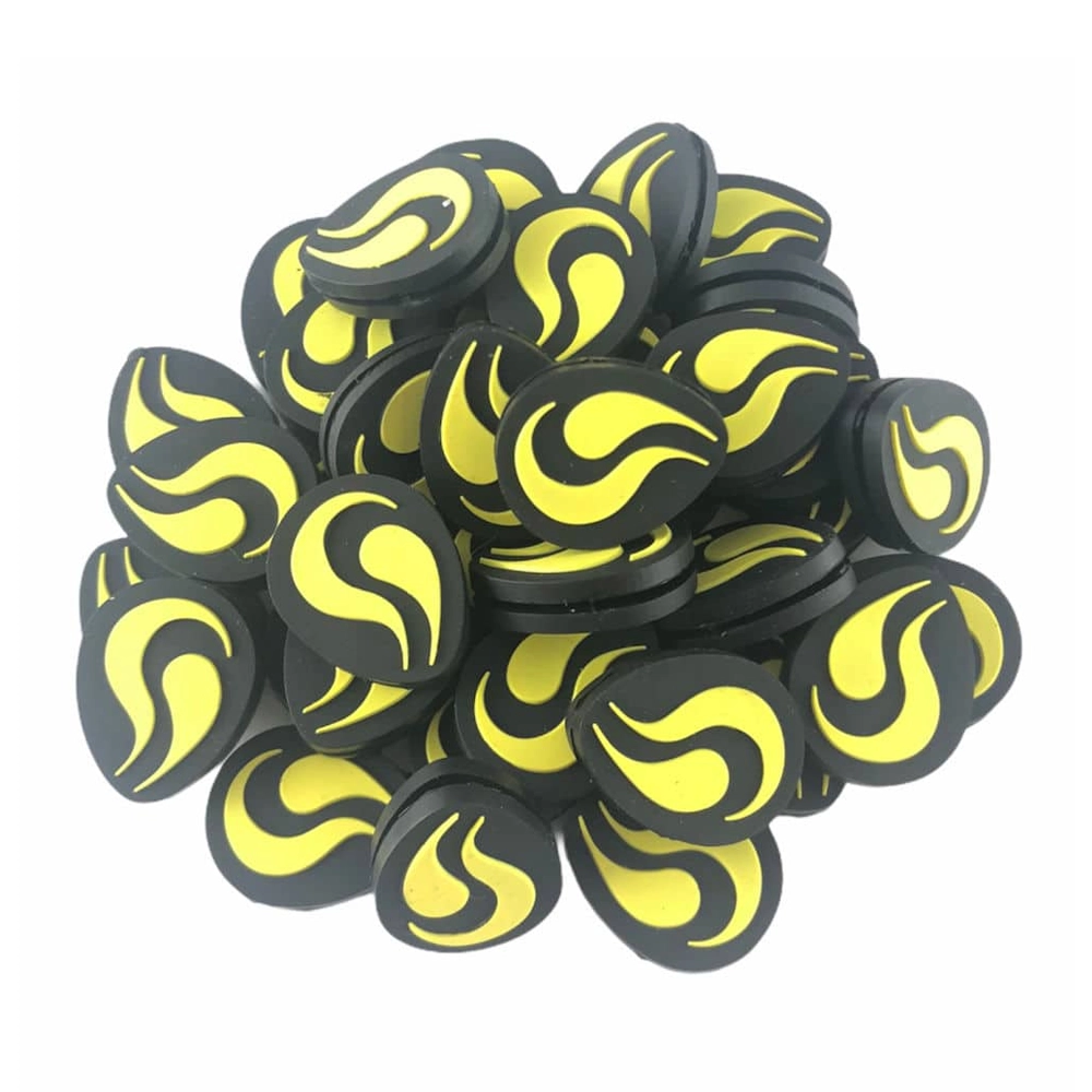 String Project Damper Pro – Negro con llama amarilla