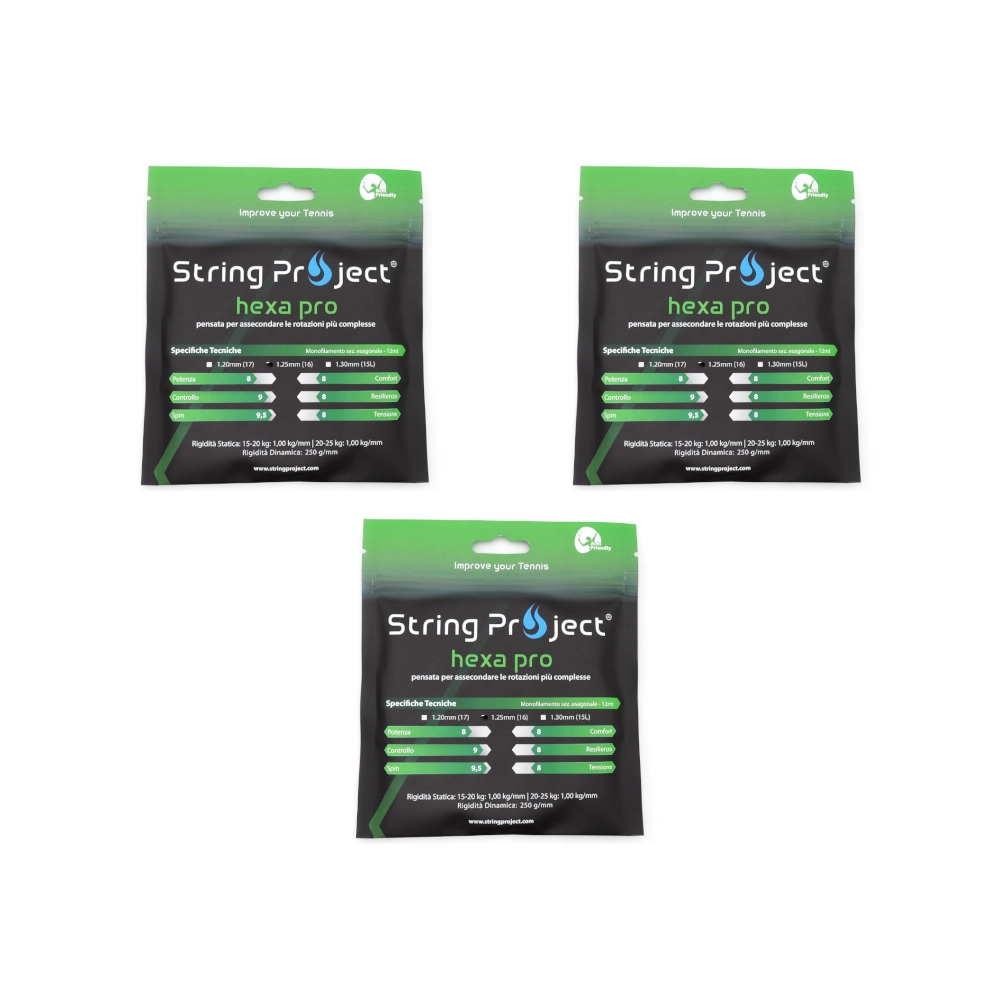 String Project Hexa Pro – 3 Sets Pack of 12 m