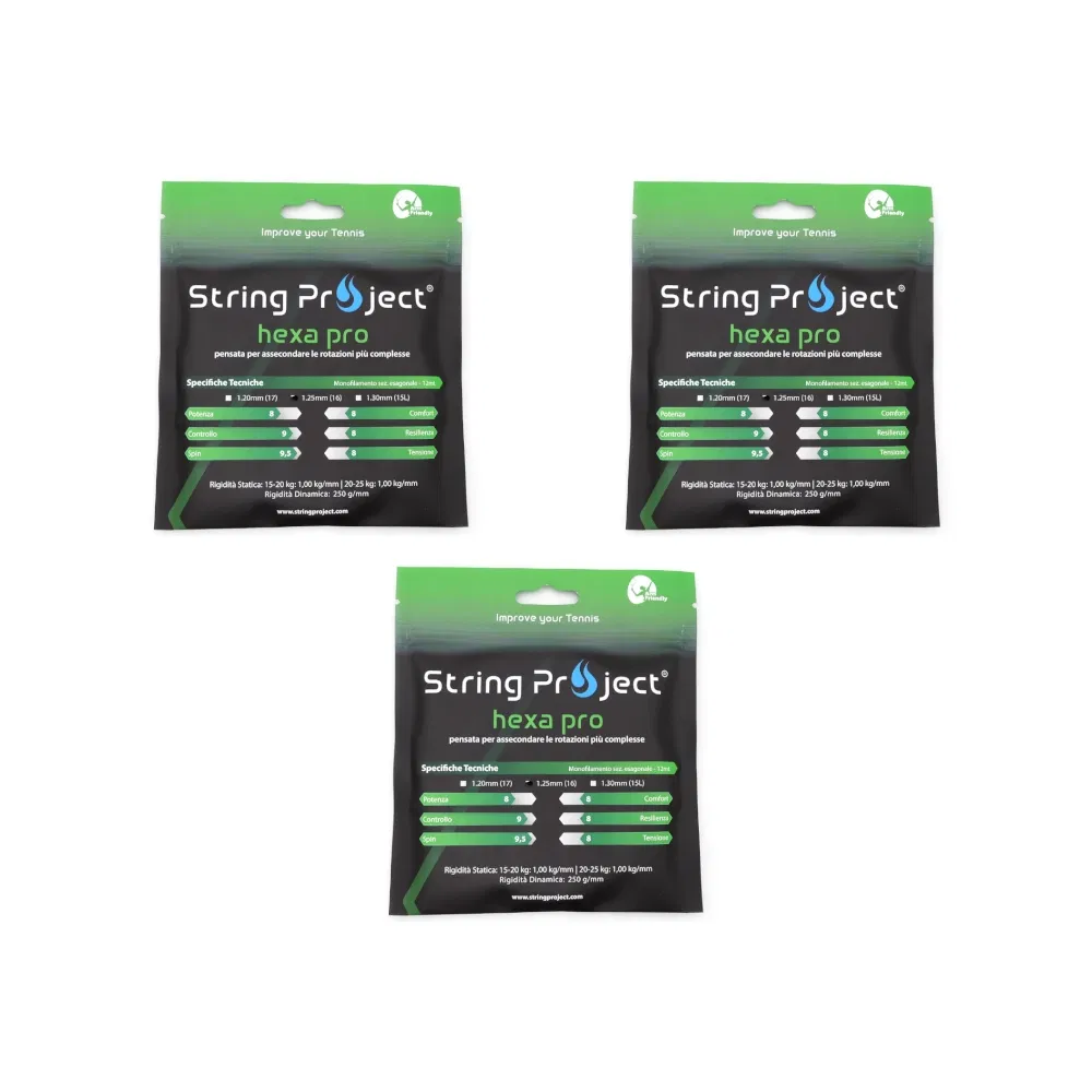 String Project Hexa Pro – Pack da 3 matassine da 12 m